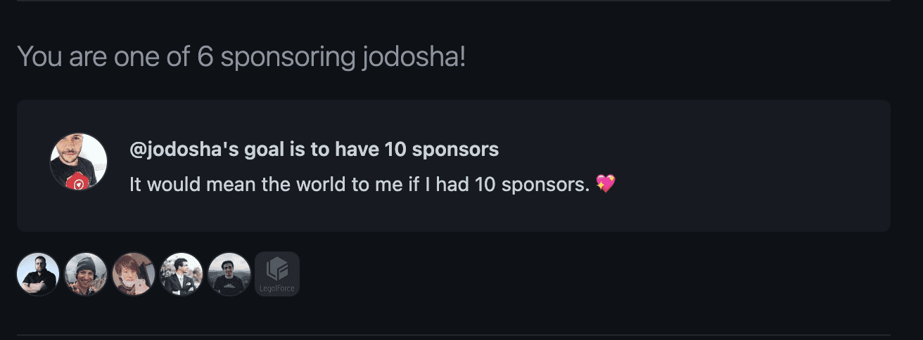 Sponsors status: jodosha