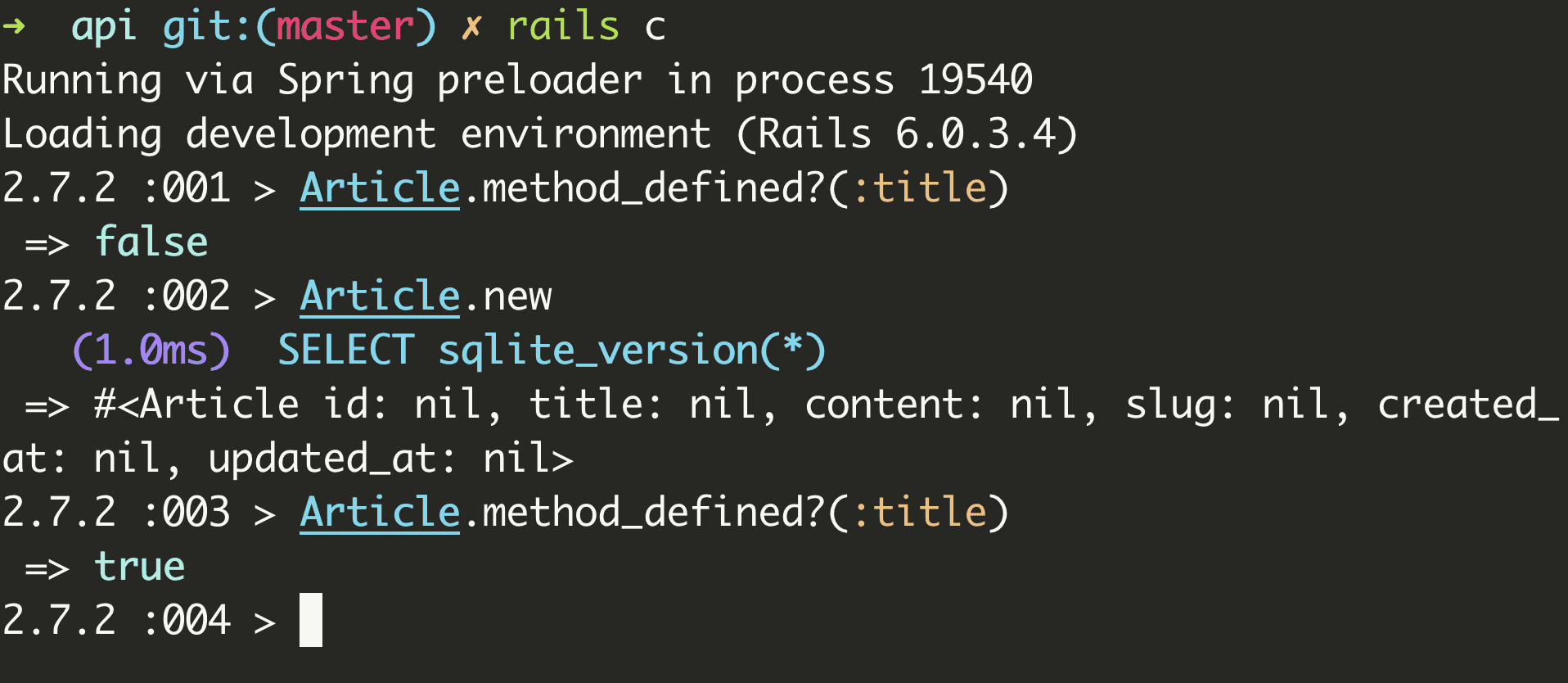 Methods defined on runtime