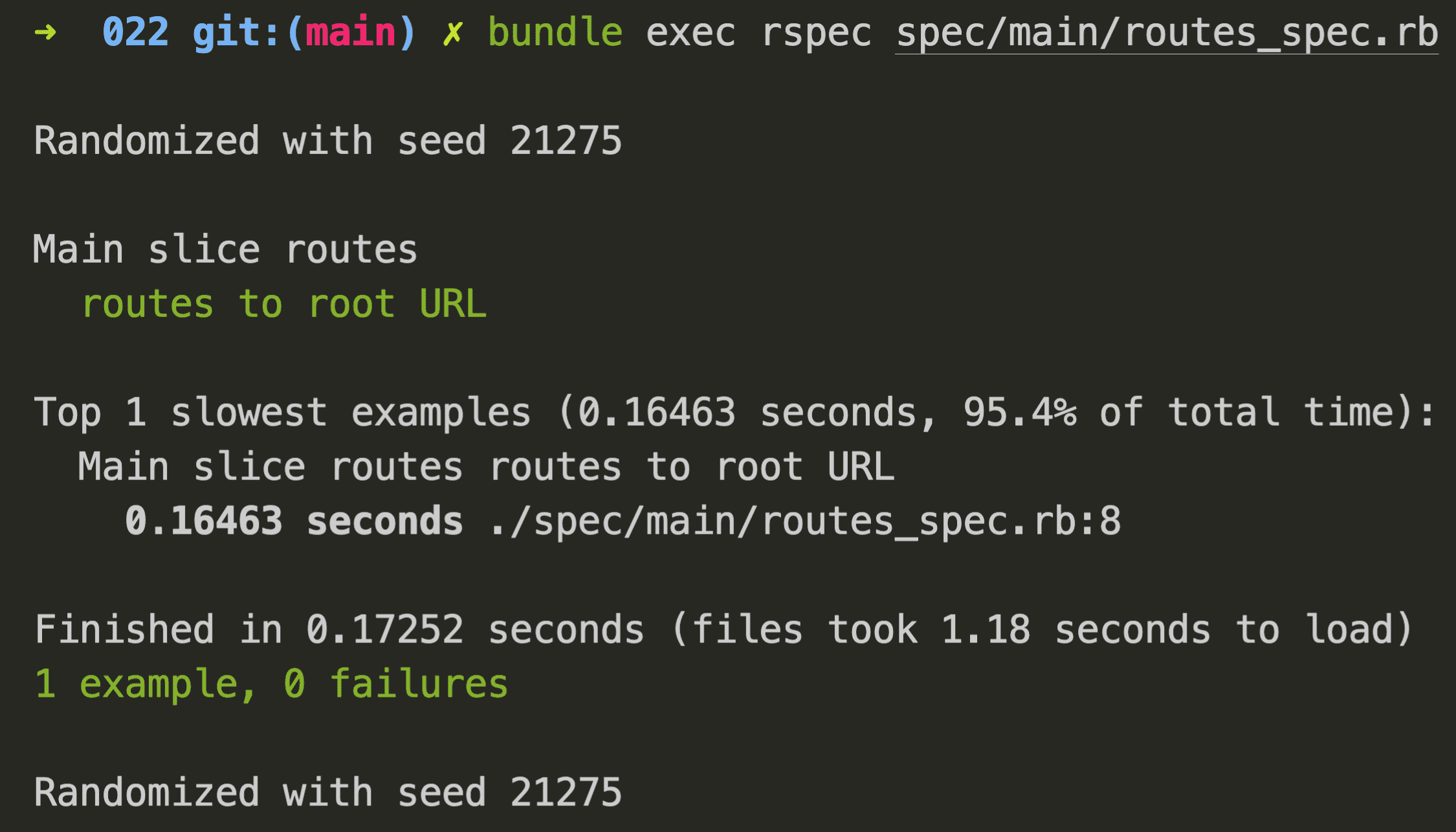 Passing root path generation test